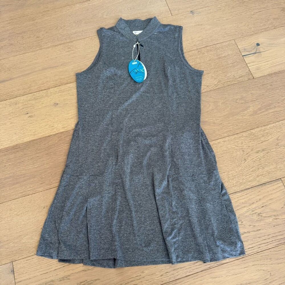 $120 Greg Norman Greg Norman Heather Sleeveless Dress grey size large m8 - Picture 2 of 5